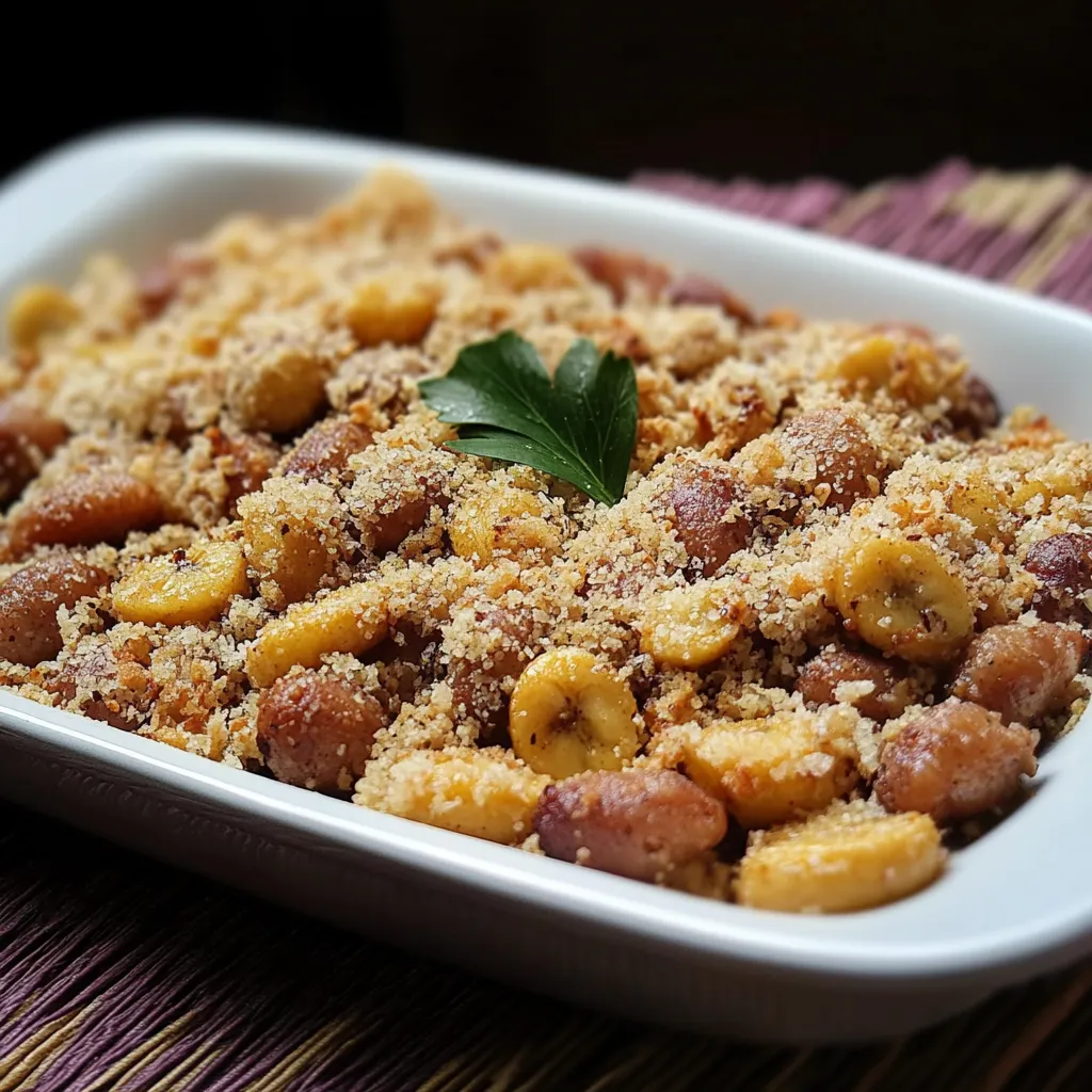 Um prato de comida com granja, cenoura e bananas.