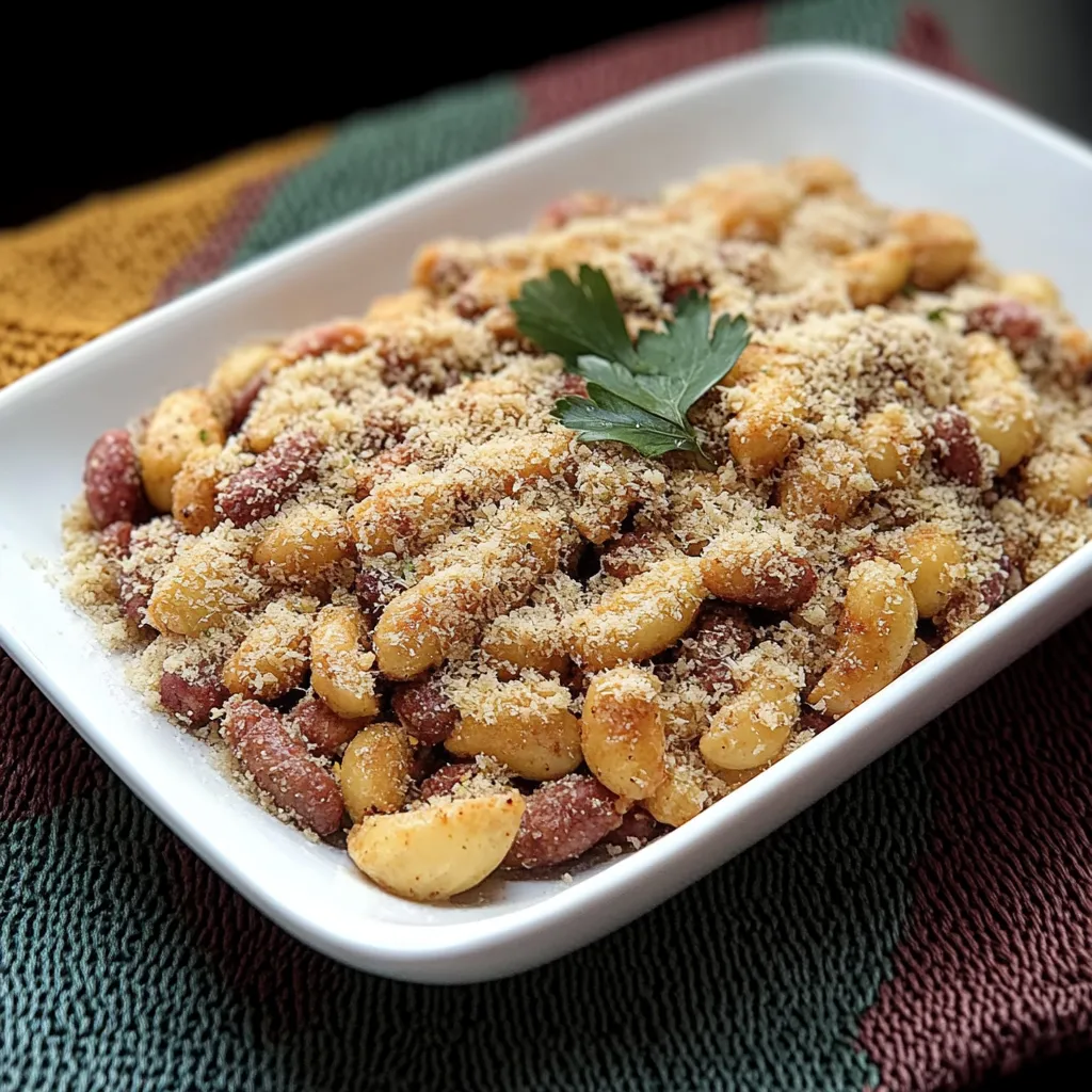 Um prato de macarrão com temperos.