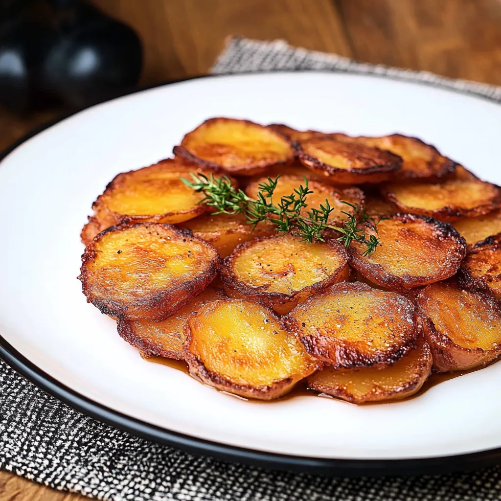 Um prato cheio de papas fritas.