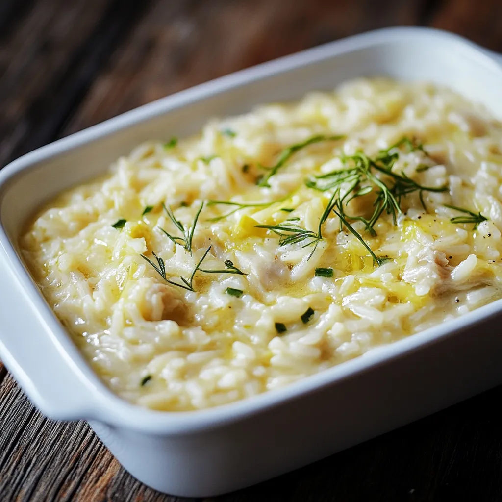Um prato de arroz com ervas e cebola.