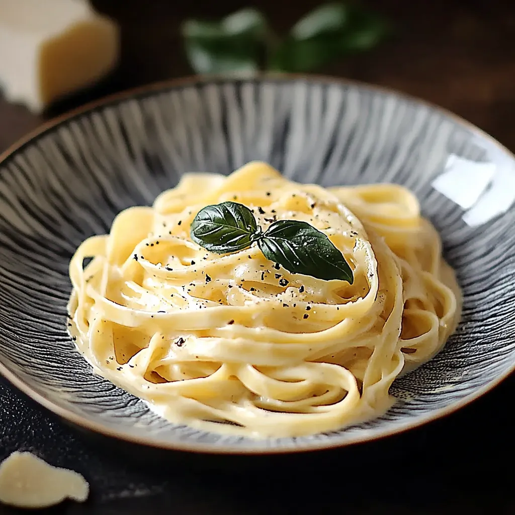 Pasta com ervas e queijo.