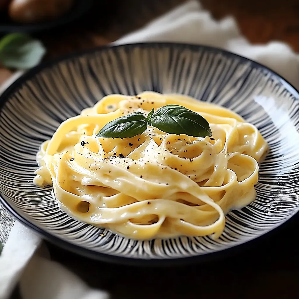 Pasta com ervas e queijo.
