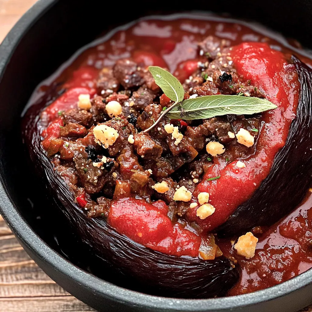 Um prato de comida com carne e tomate.