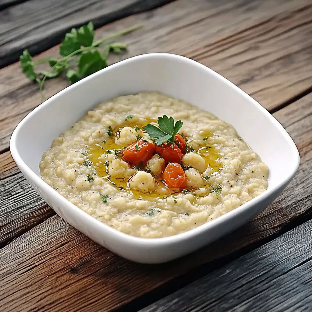 Um prato de sopa com caramelo e tomate.