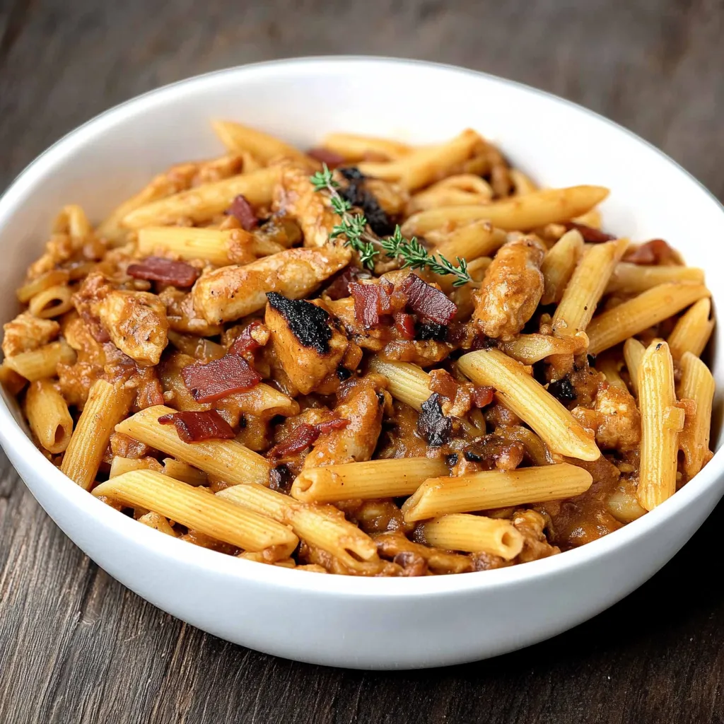Um prato cheio de macarrão com carne e cebola.