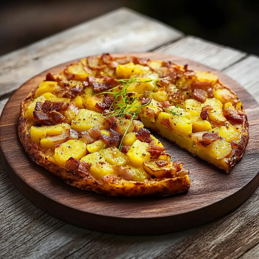 Pizza com bacon e pimentões.
