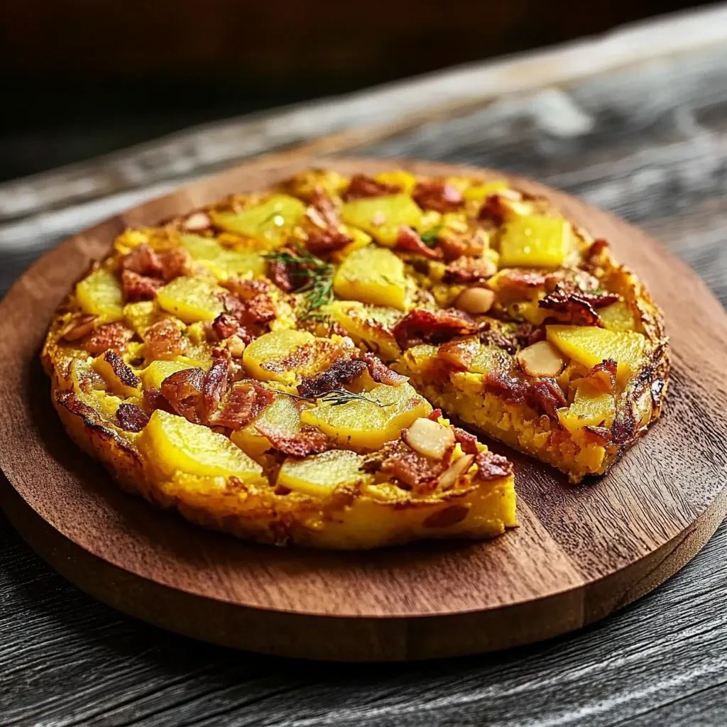 Pizza com cebola e bacon.
