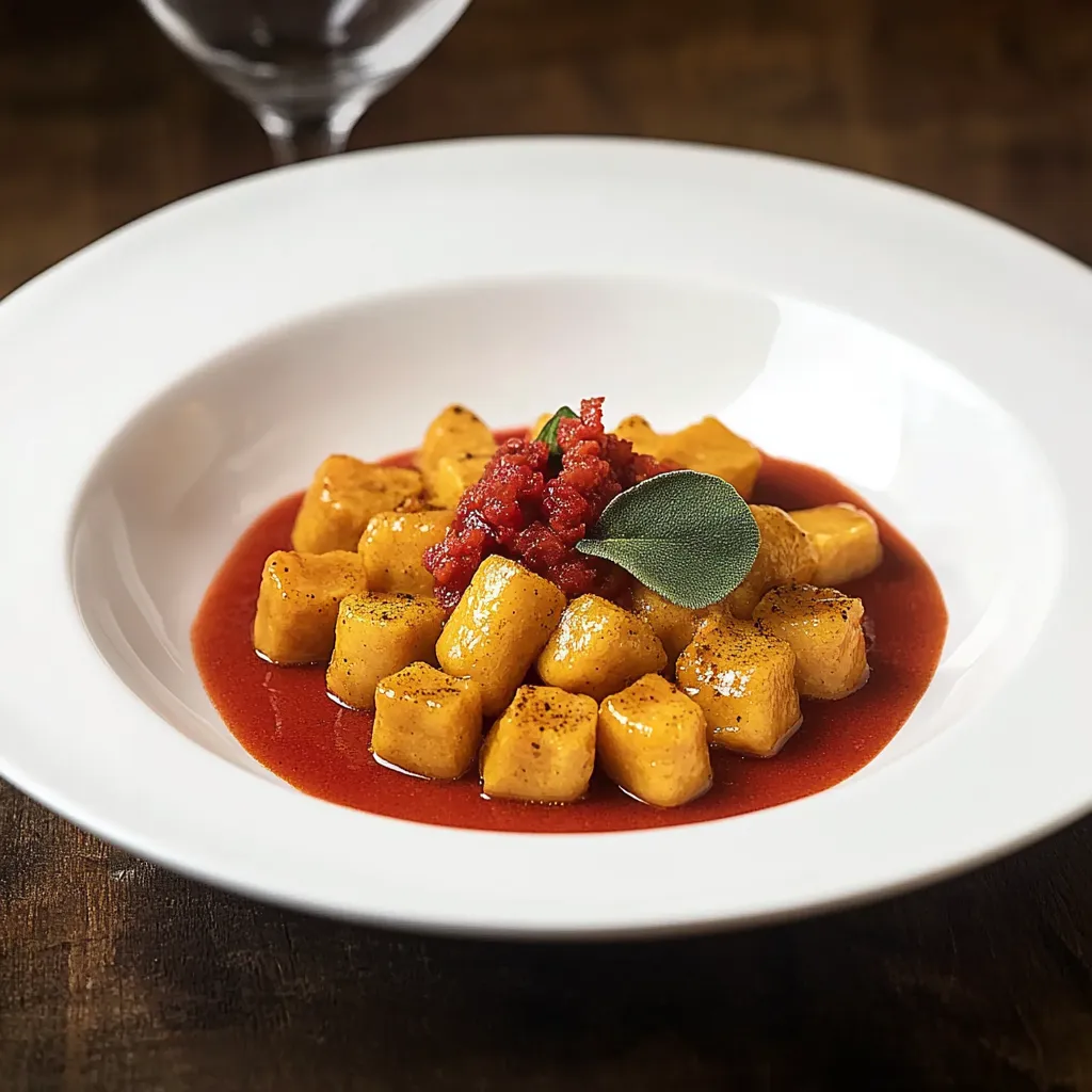 Um prato de macarrão com tomate e ervas.