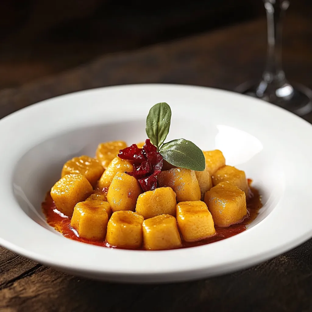 Um prato de macarrão com ervas e tomate.