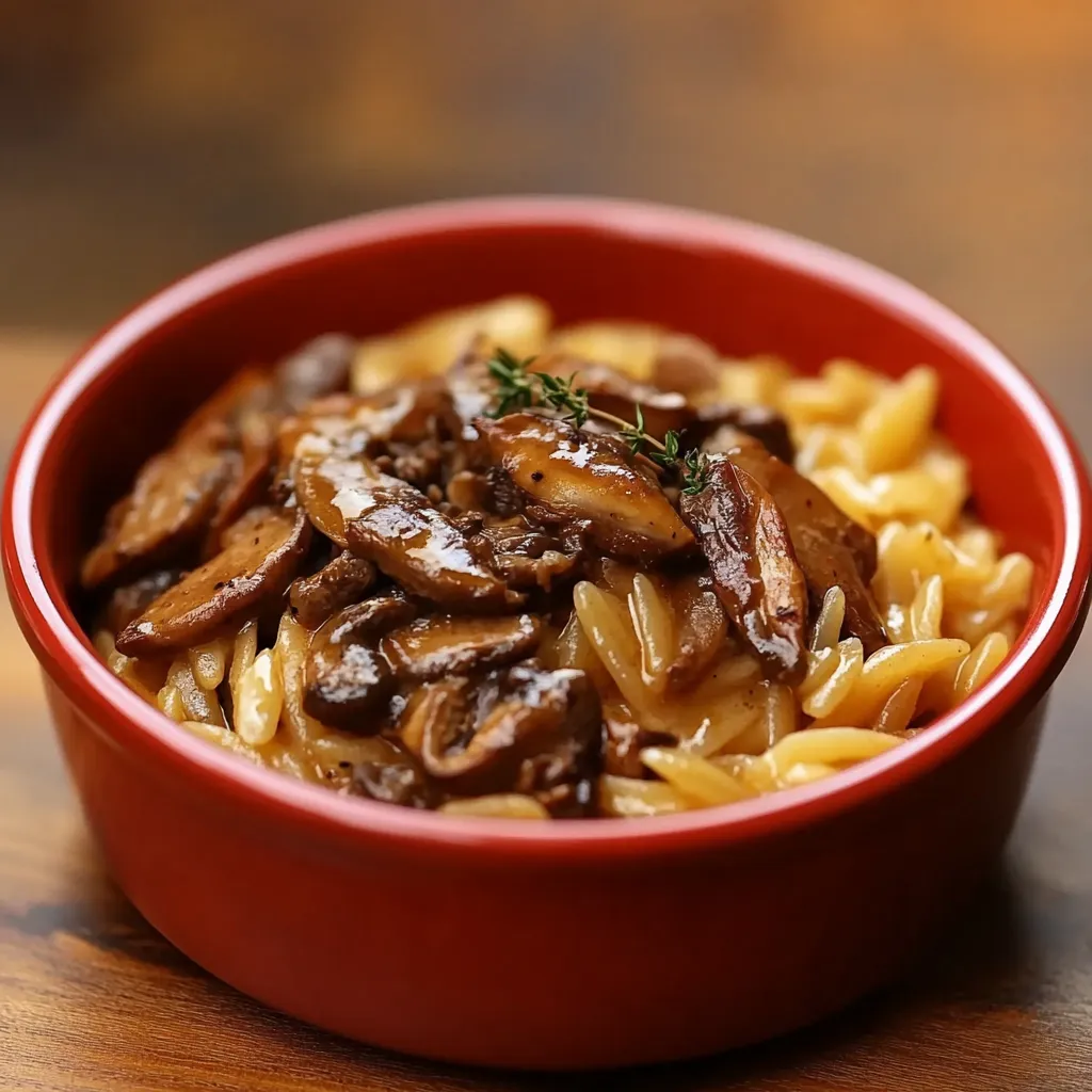 Um prato de macarrão com carne e cebola.