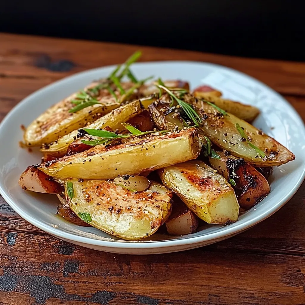 Um prato cheio de batatas e cebola.