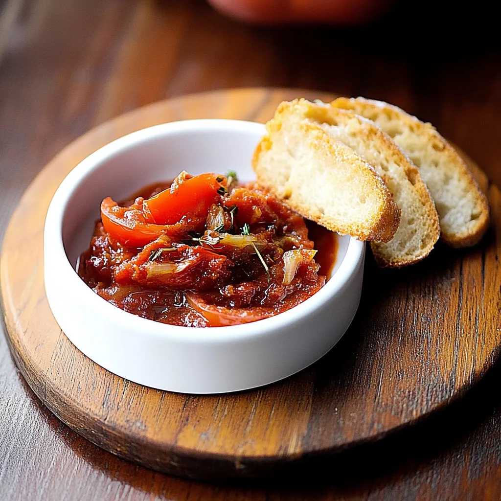Um prato com tomate e pimenta.