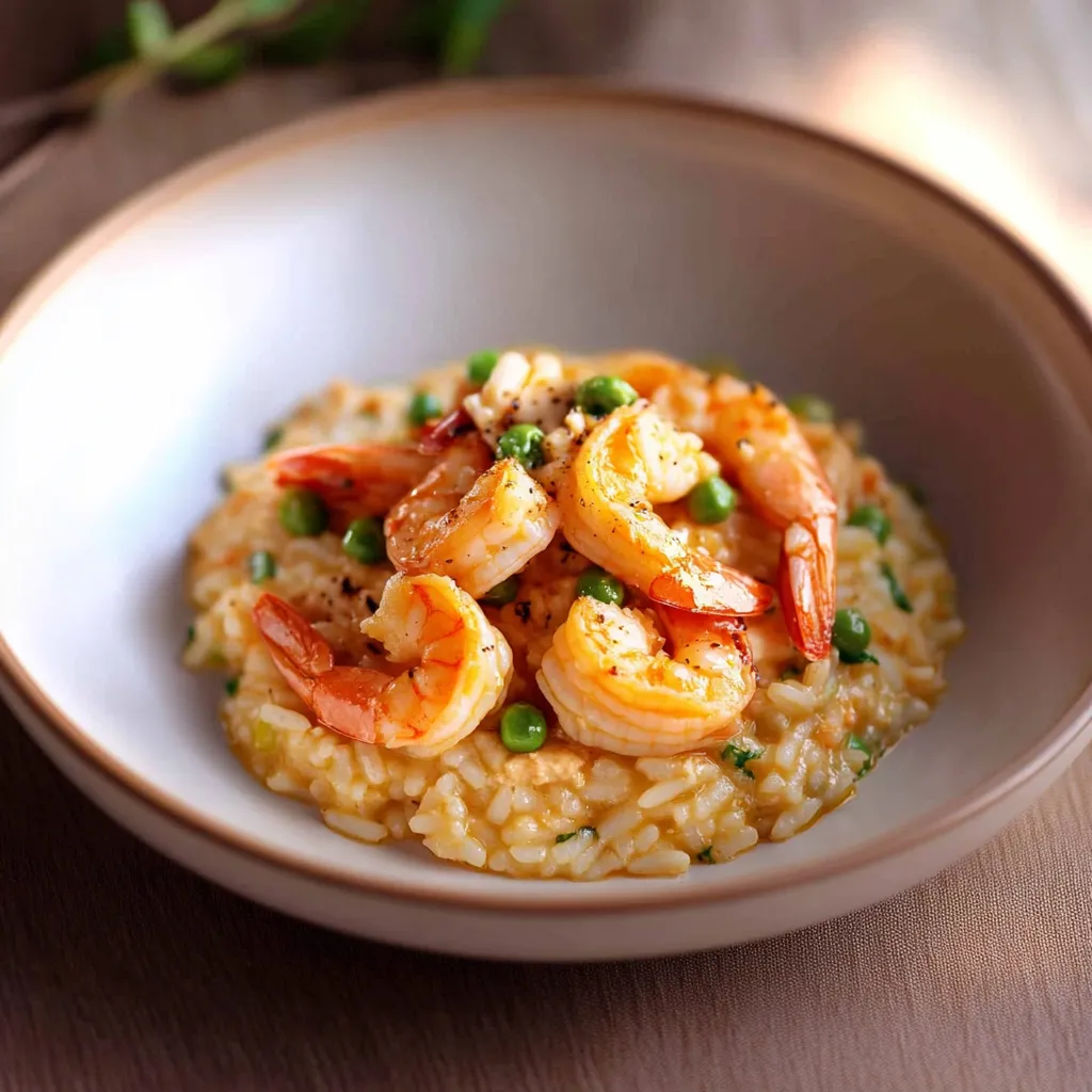 Arroz com camarões e peixe.
