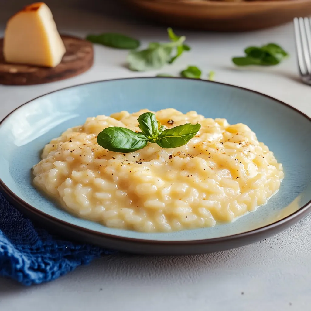 Um prato de macarrão com folhas verdes no topo.