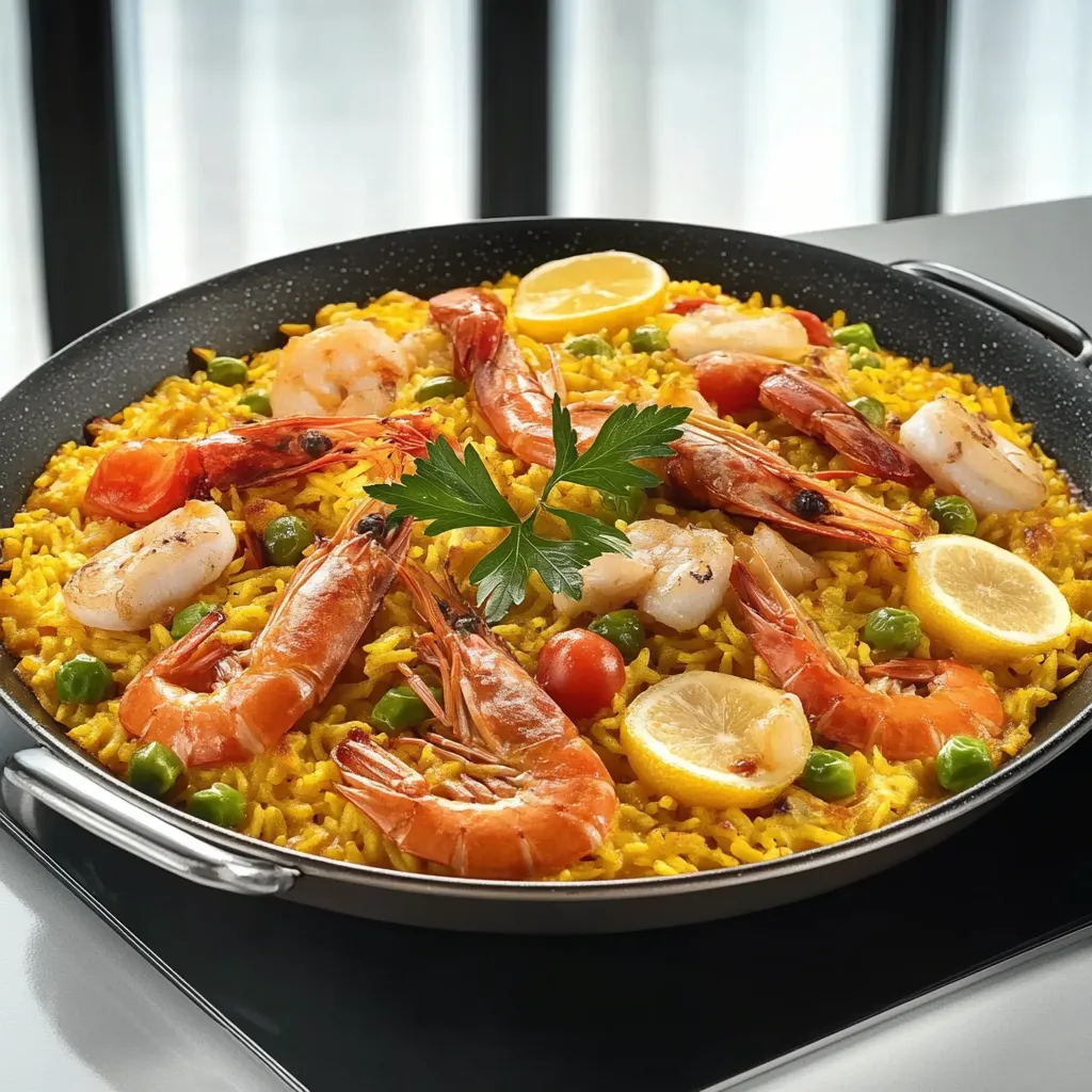 A pan comida com camarões, tomate, pepino e limão.