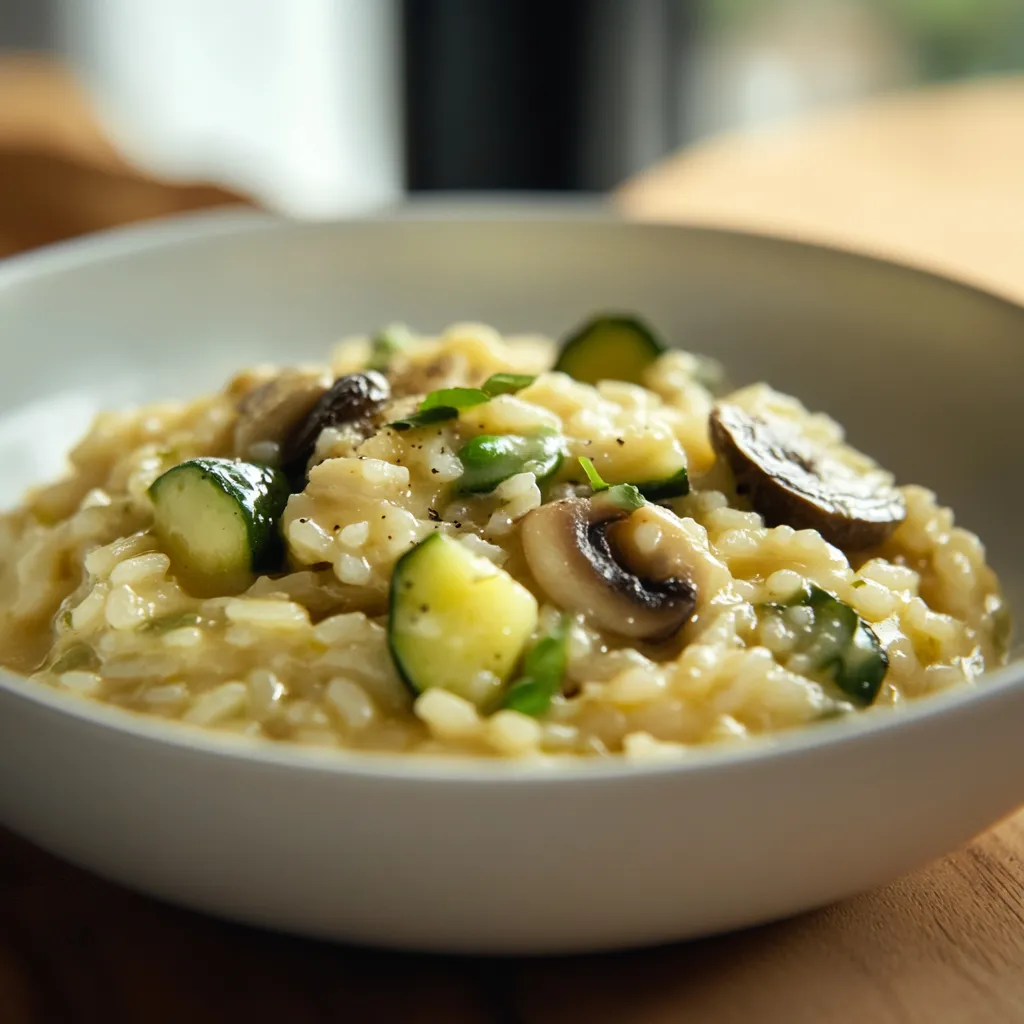 Riso com cebola e mushrooms.