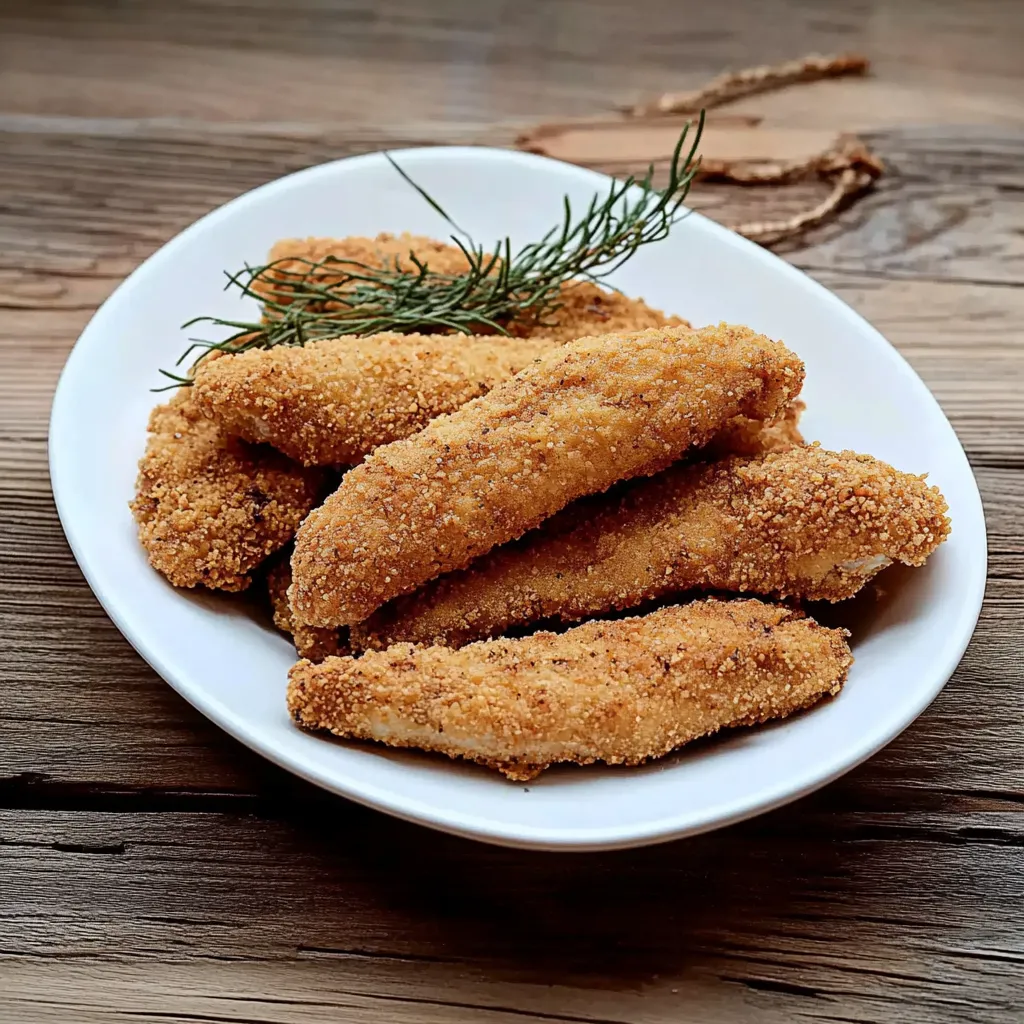 Um prato com peixe frito.