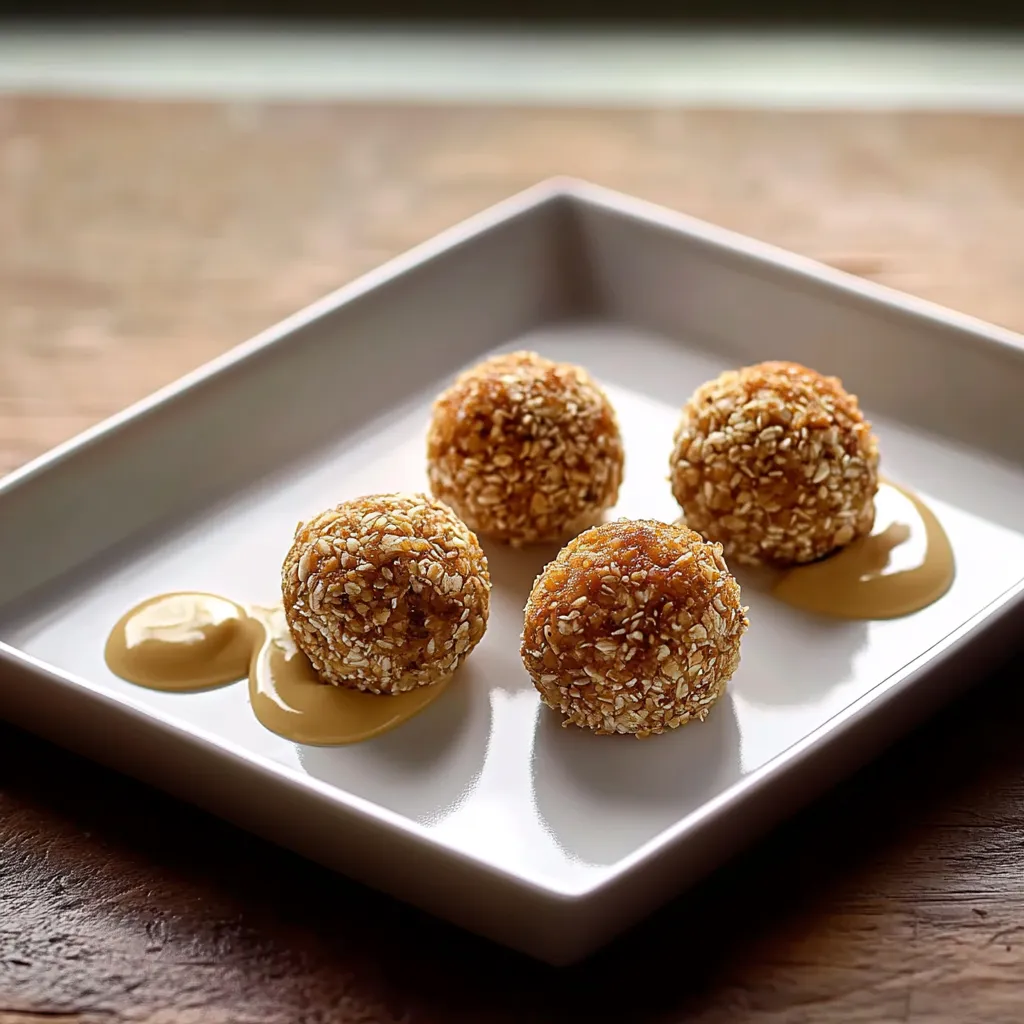 Quatro bolinhas de caramelo com manteiga.