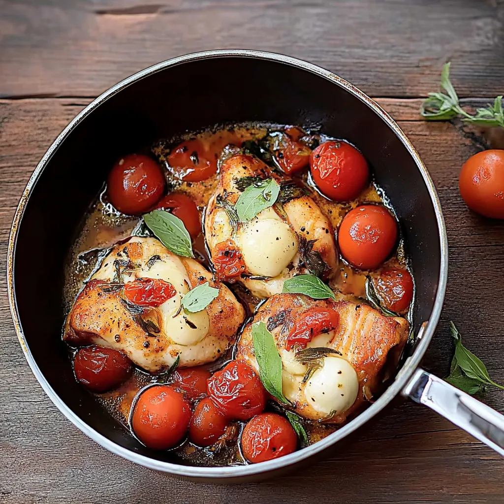 Frango com tomate e espinacas.
