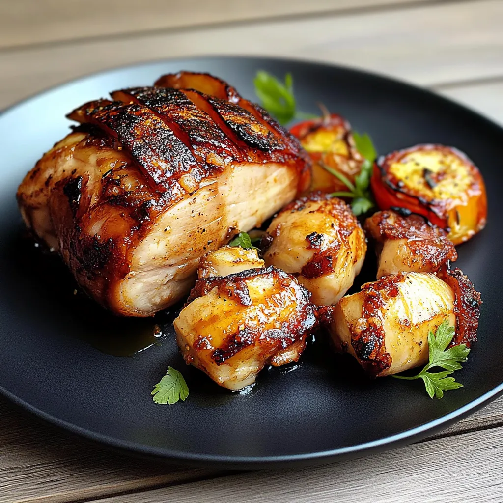 Carne assada com batatas e cebola.