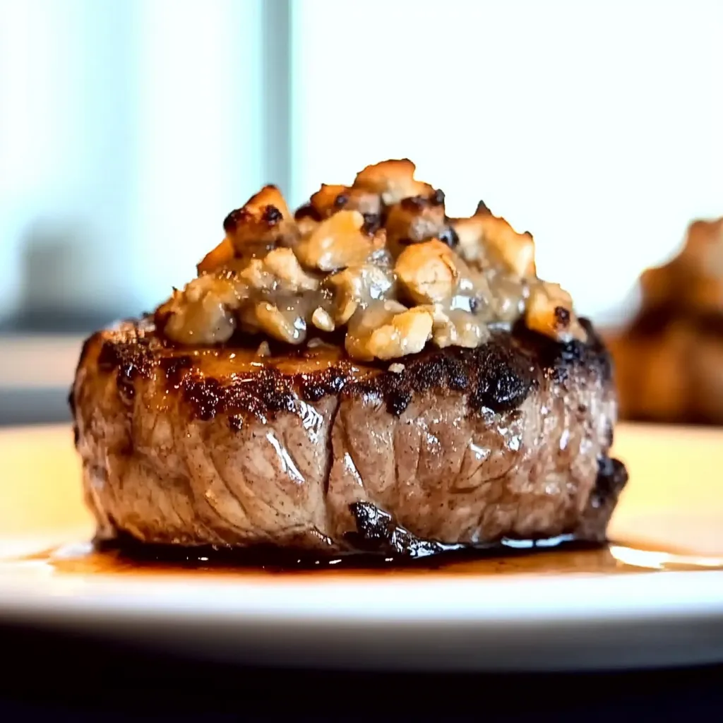 Carne com cereja e manteiga.
