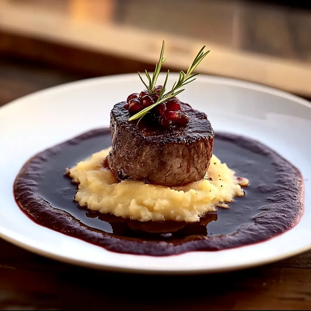 Carne com cranberry e ervas.