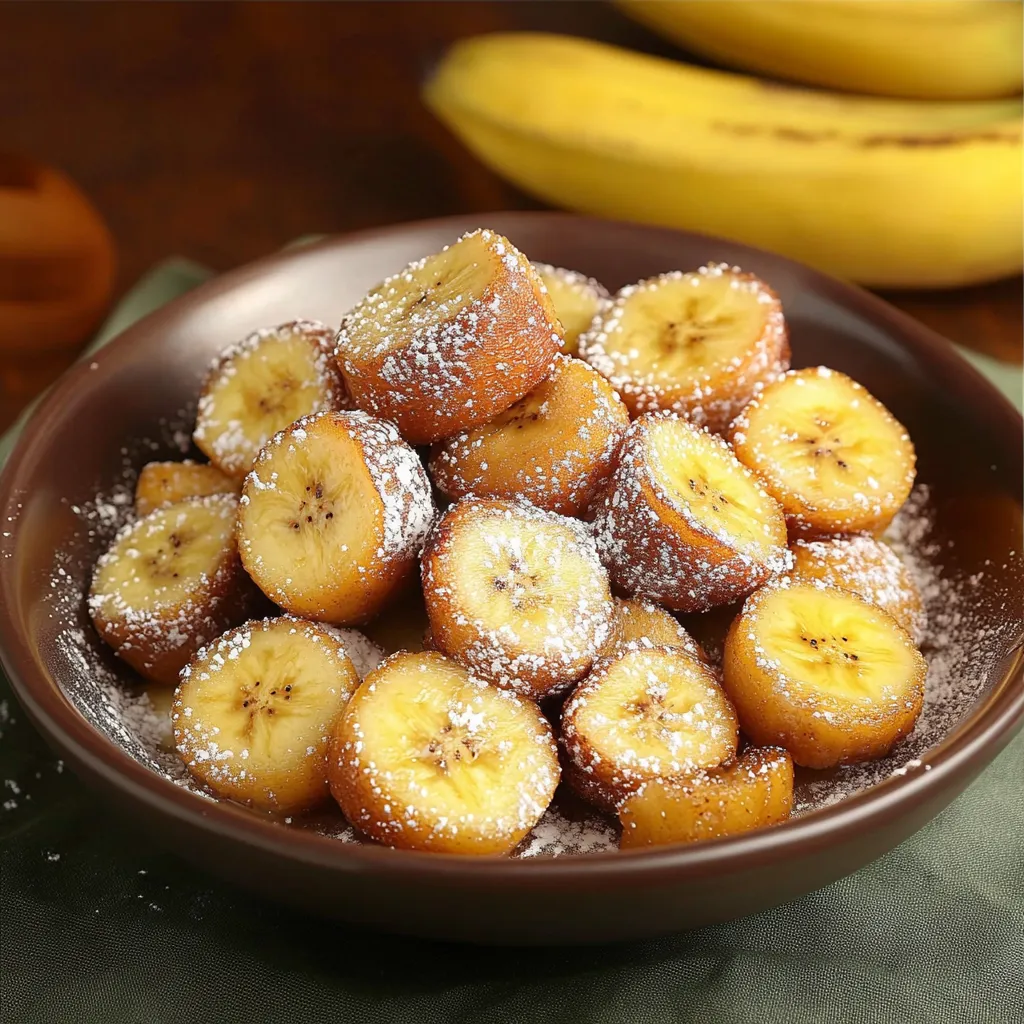 Bananas com granulado de chocolate.