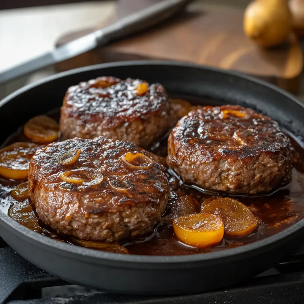 Pan com carne grelhada e cebola.