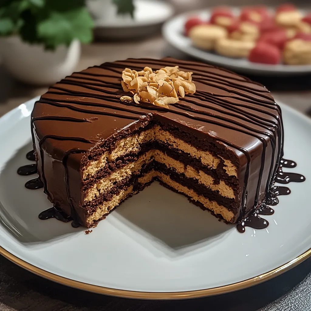 Um pedaço de cake com manteiga e nozes.