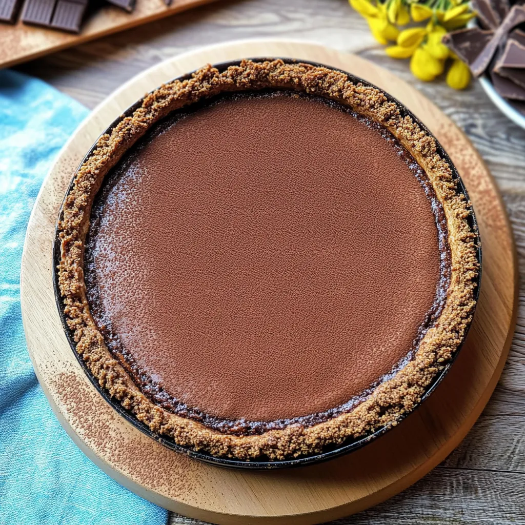 Torta de chocolate com pão de alho.