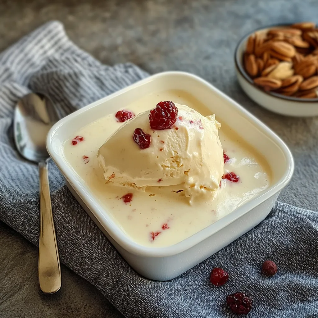 Um prato de creme de laranja com frutas vermelhas.