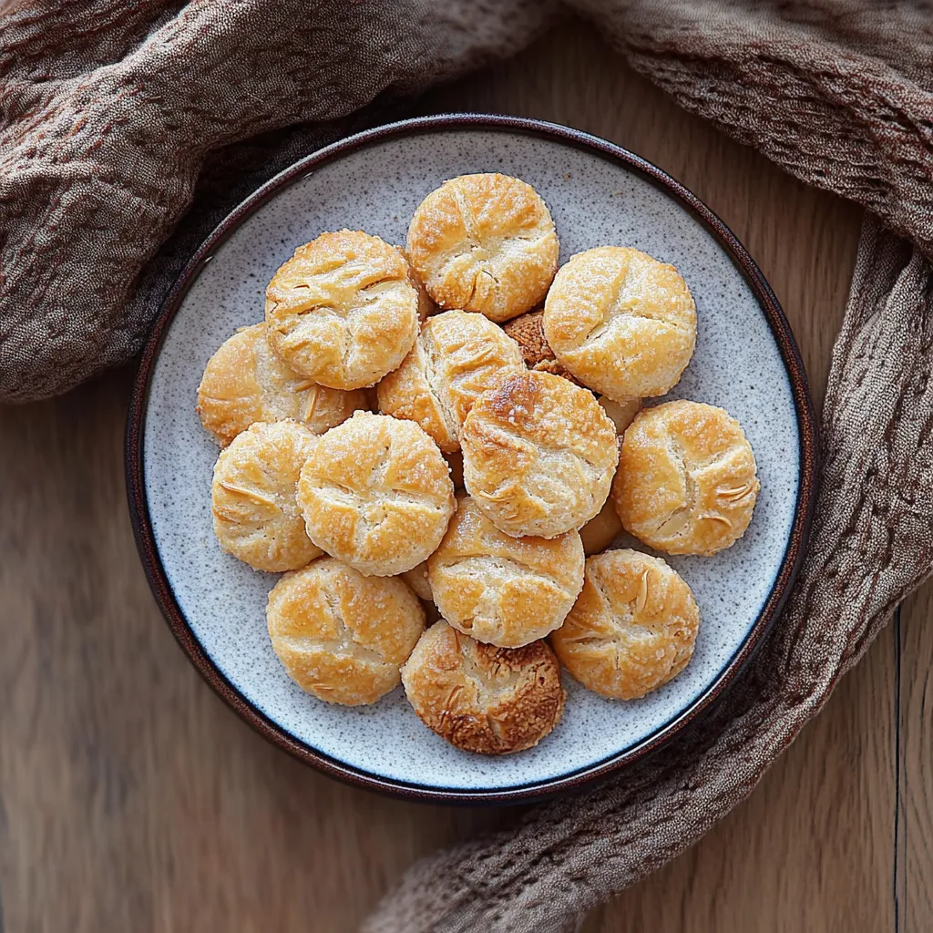 Um prato cheio de biscoitos.