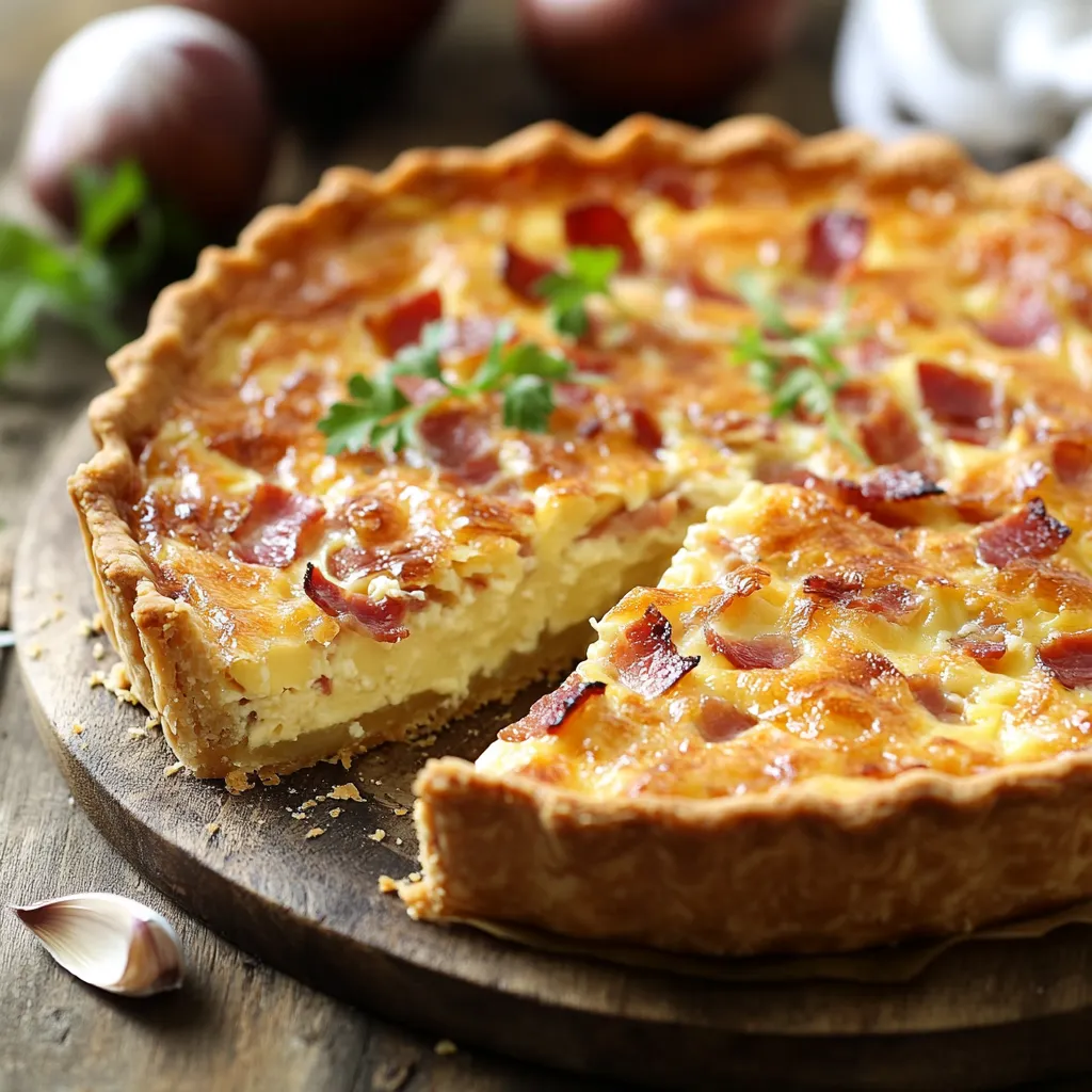 Pizza com bacon e cebola.