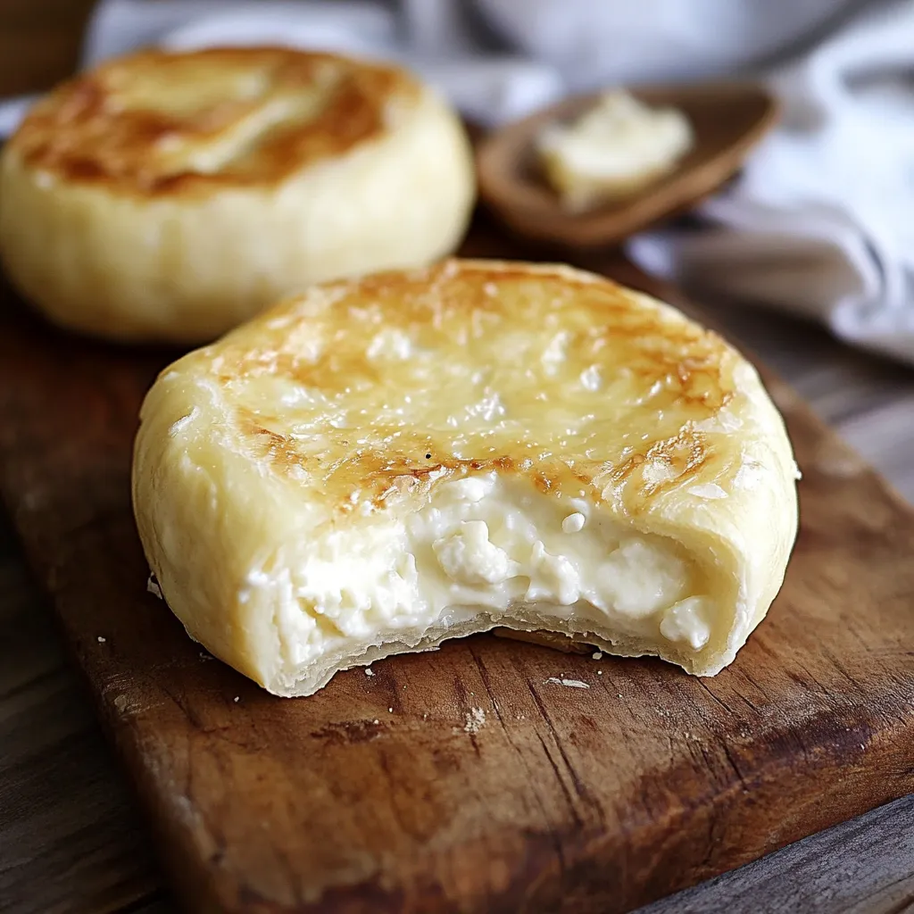 Pão de queijo com manteiga.