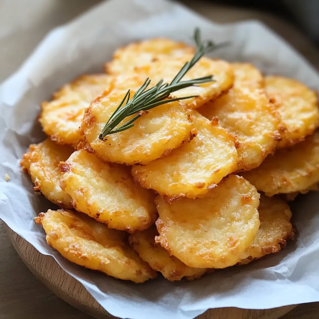 Pães fritos com ervas no topo.