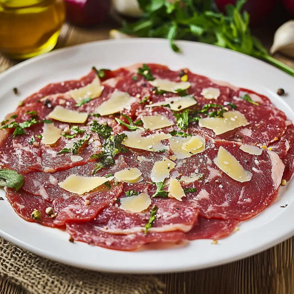Carne com queijo e ervas.