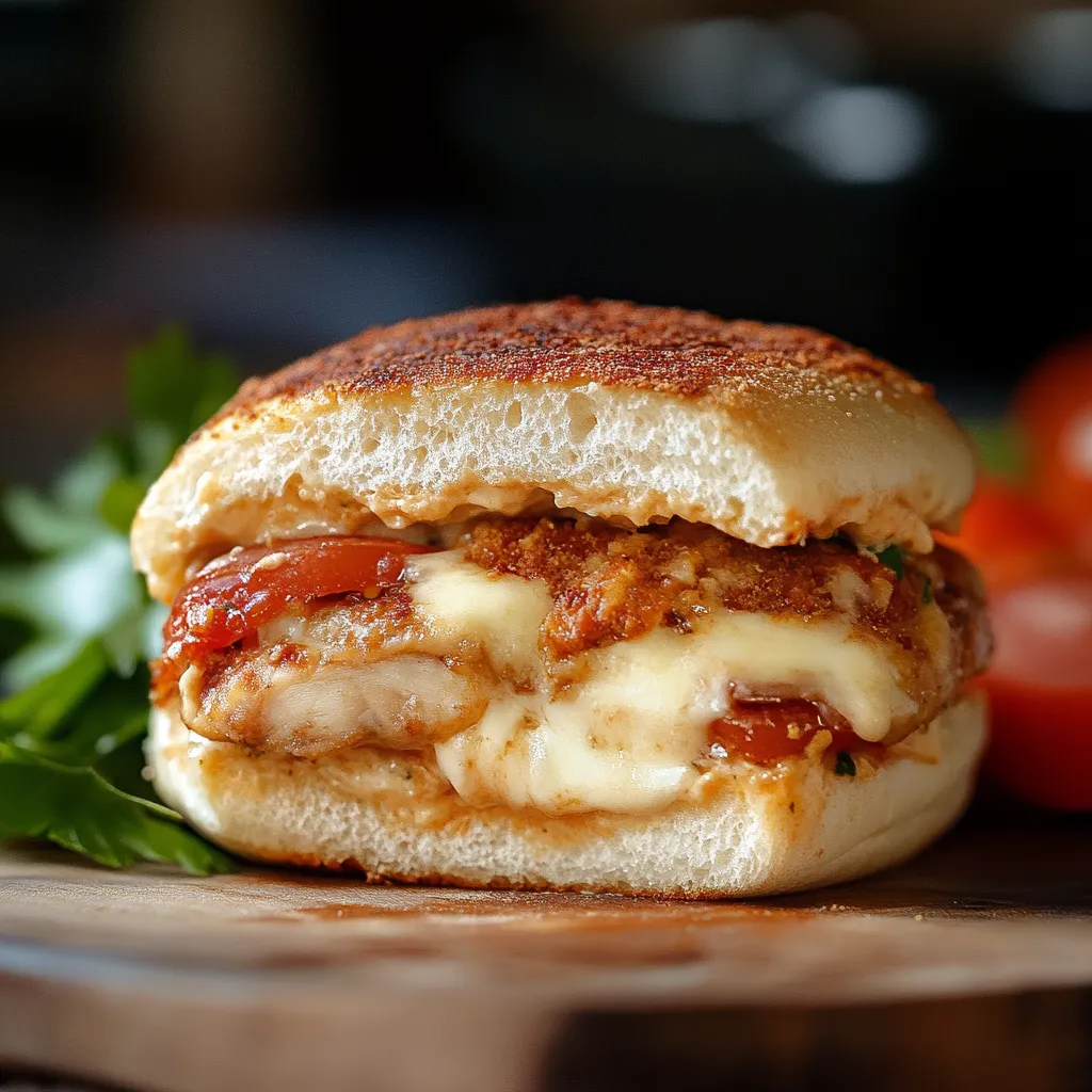 Sanduíche com tomate e queijo.