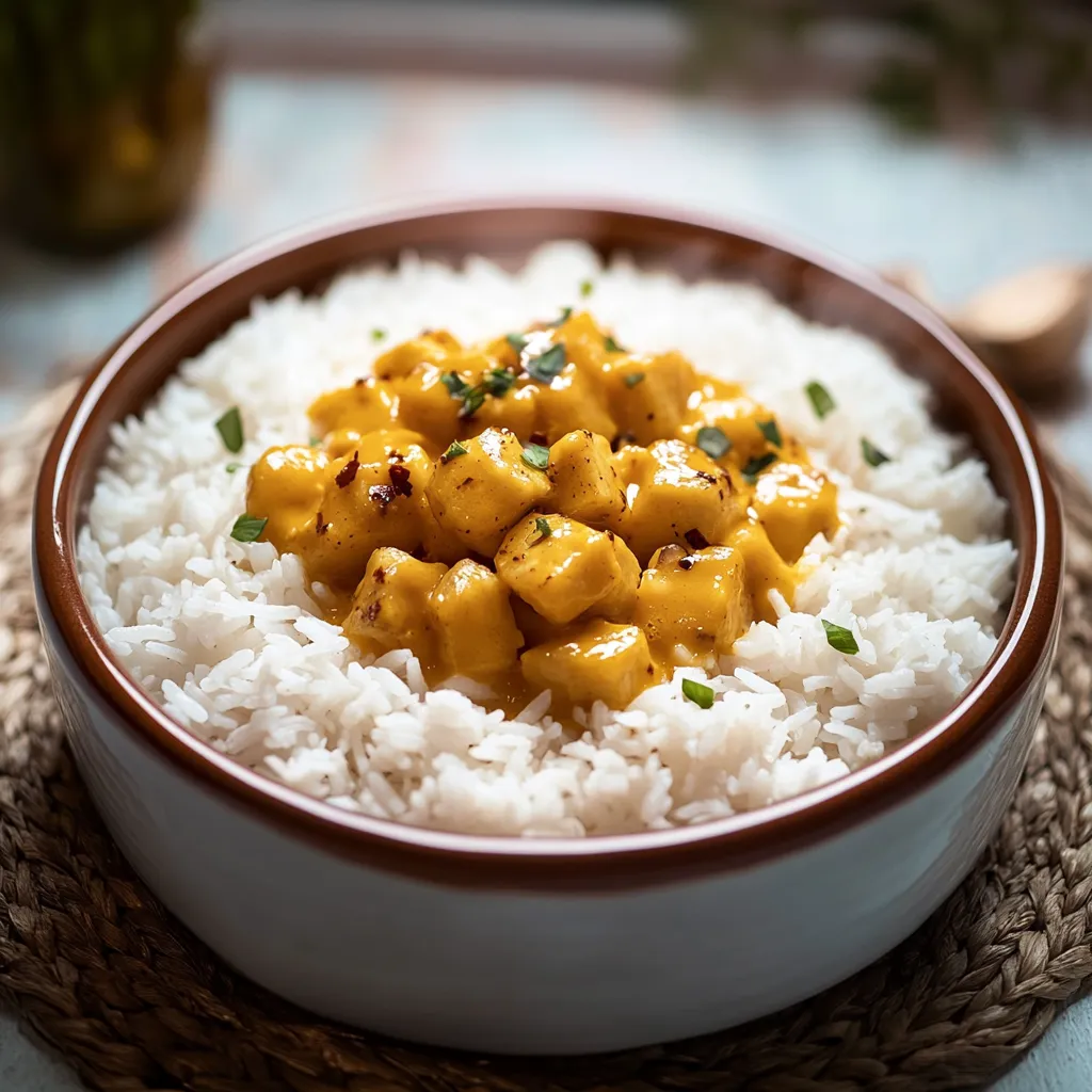 Riso com arroz e frango.