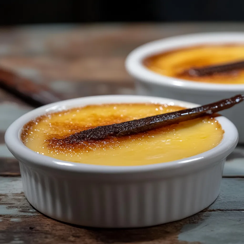 Dois pratos com queijadas em cima de uma mesa.