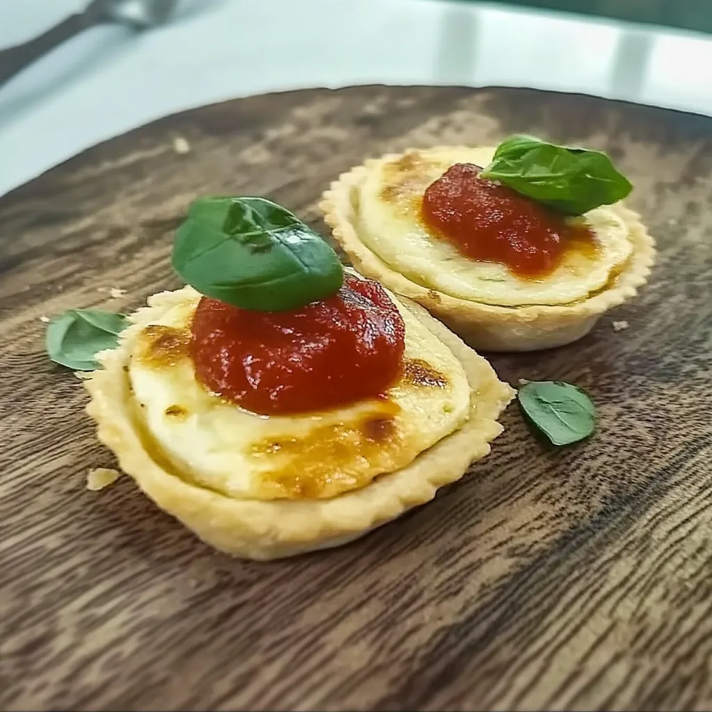 Dois pastéis com tomate e espinacas.