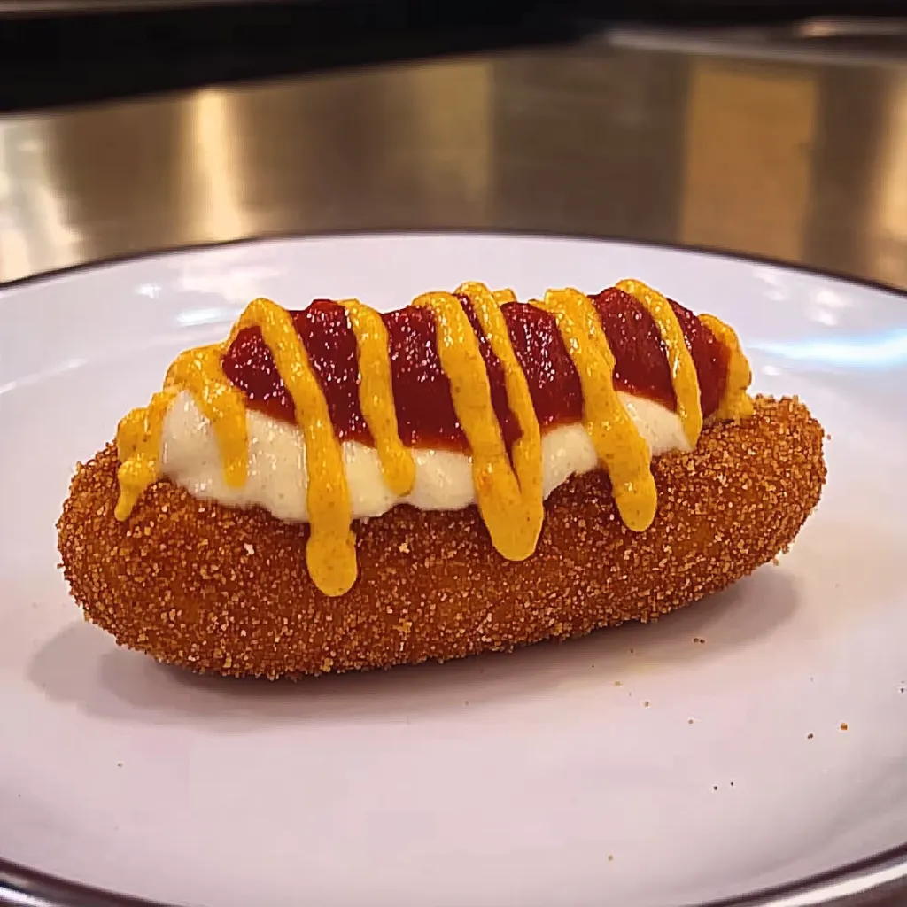 Hot dog com ketchup e maionese.