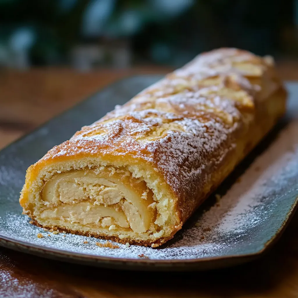 Um p&atilde;o de queijo com manteiga e canela.