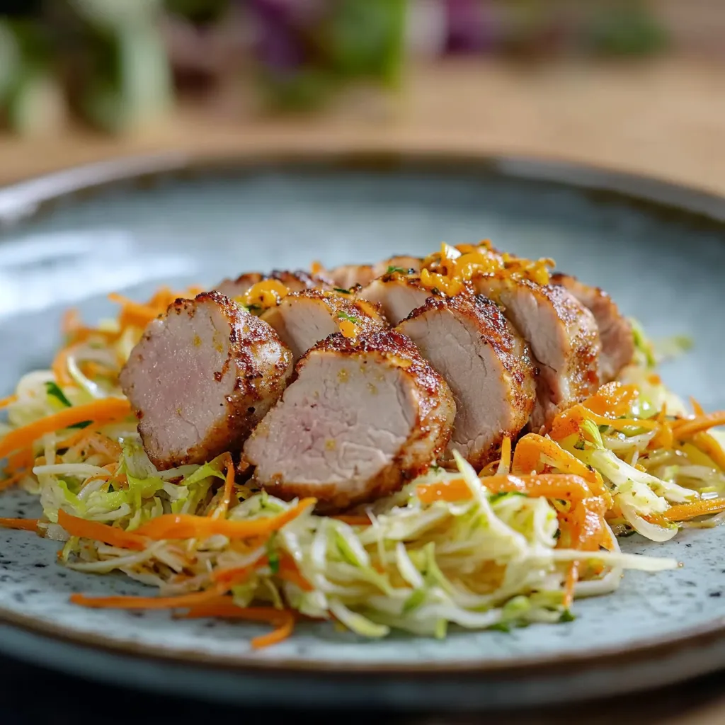 Carne grelhada em um prato com salada.