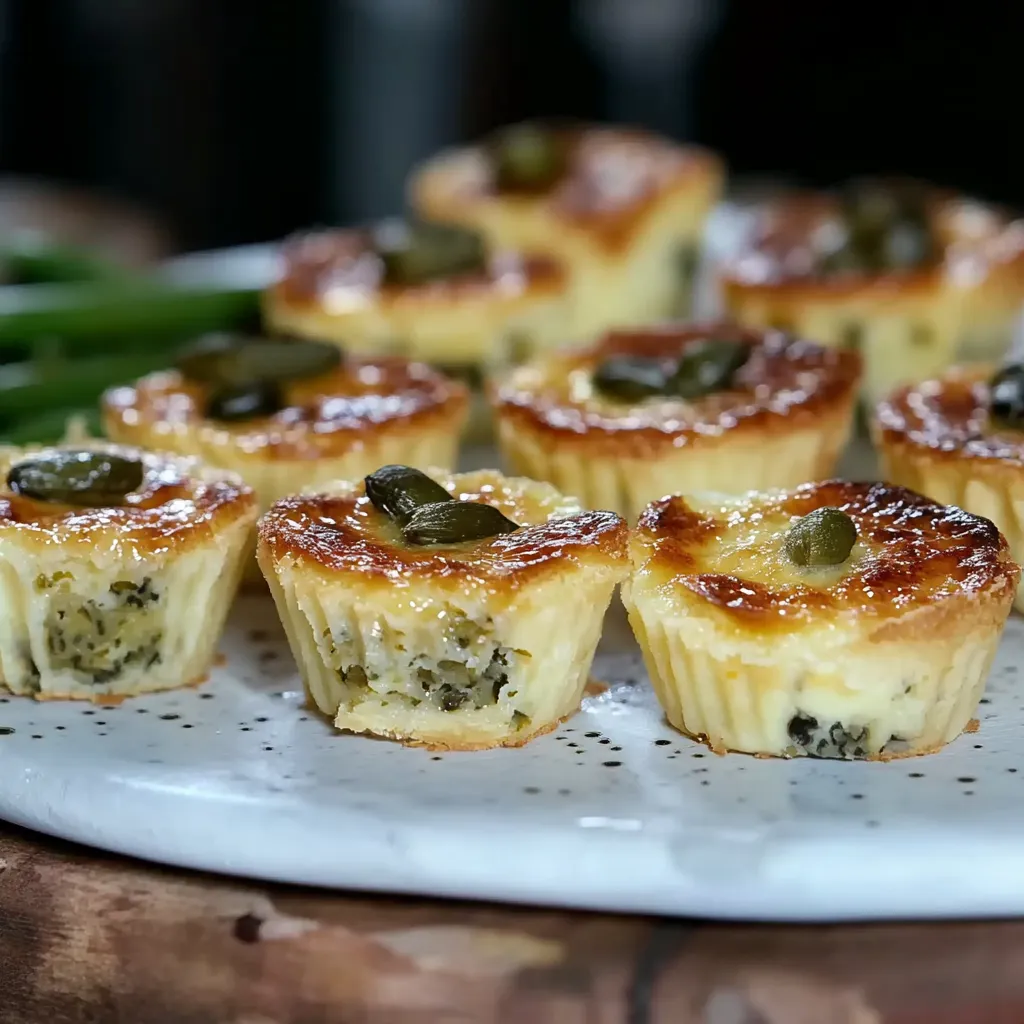 Um plano com vários pastéis com café e ervas.