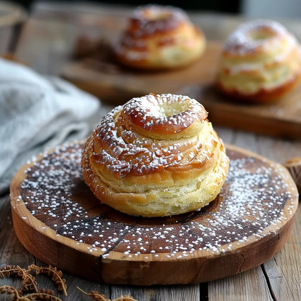 Pão de queijo com granulado de chocolate.