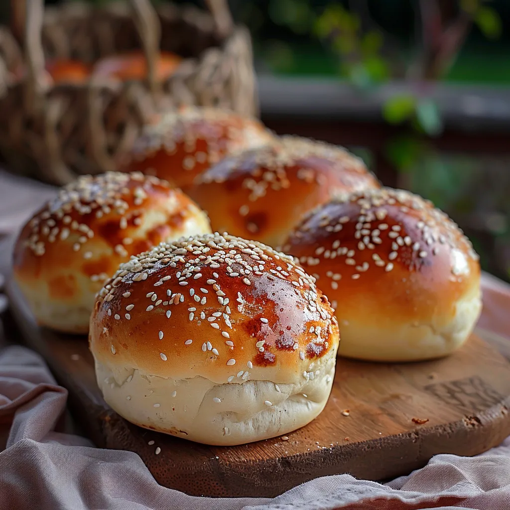 Quatro bolos de pão com ervas no topo.