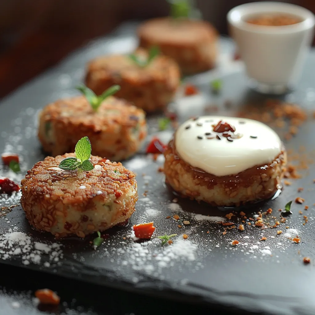 Tortas com manteiga e salada.
