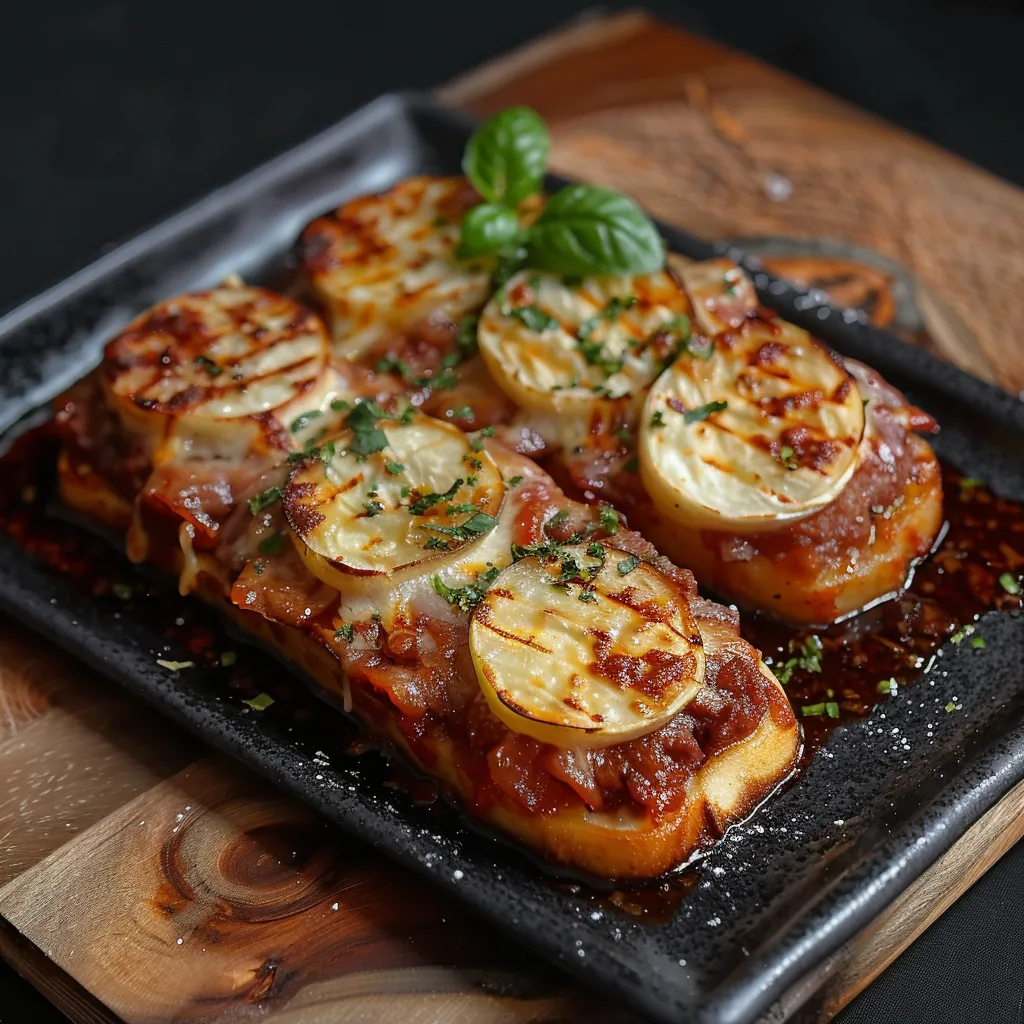 Carne assada com vegetais.