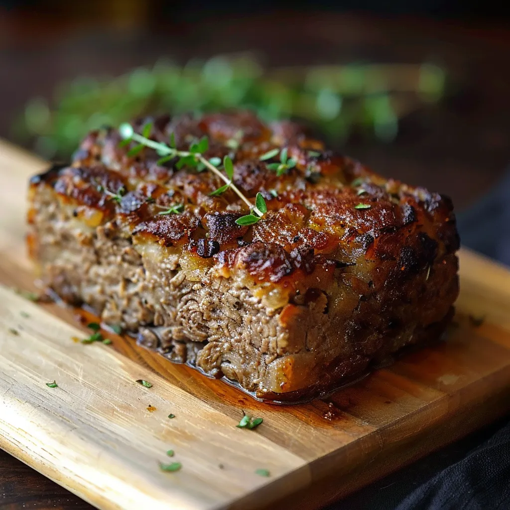 Carne assada com ervas.