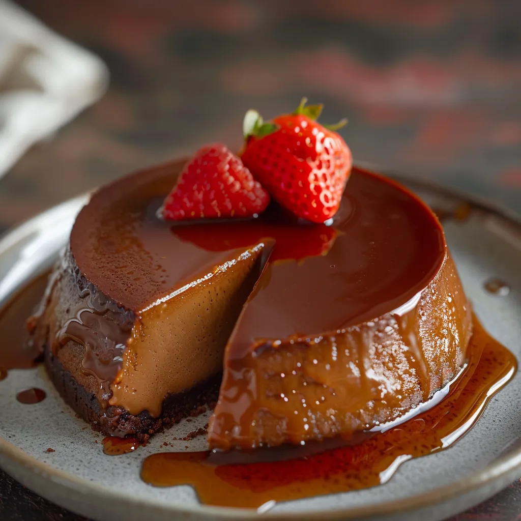 Cake com chocolate e strawberries.